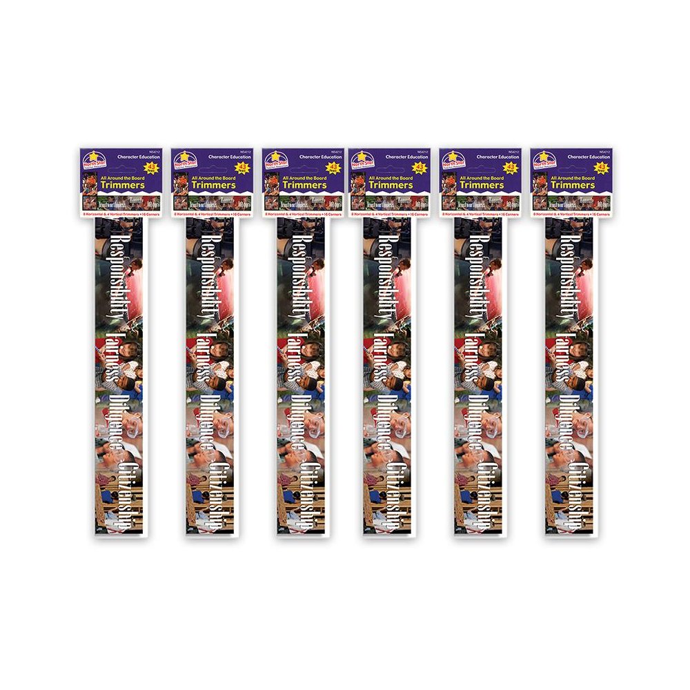 All Around the Board Trimmers, Character Education, 43 Feet Per Pack, 6 Packs - North Star Teacher Resources