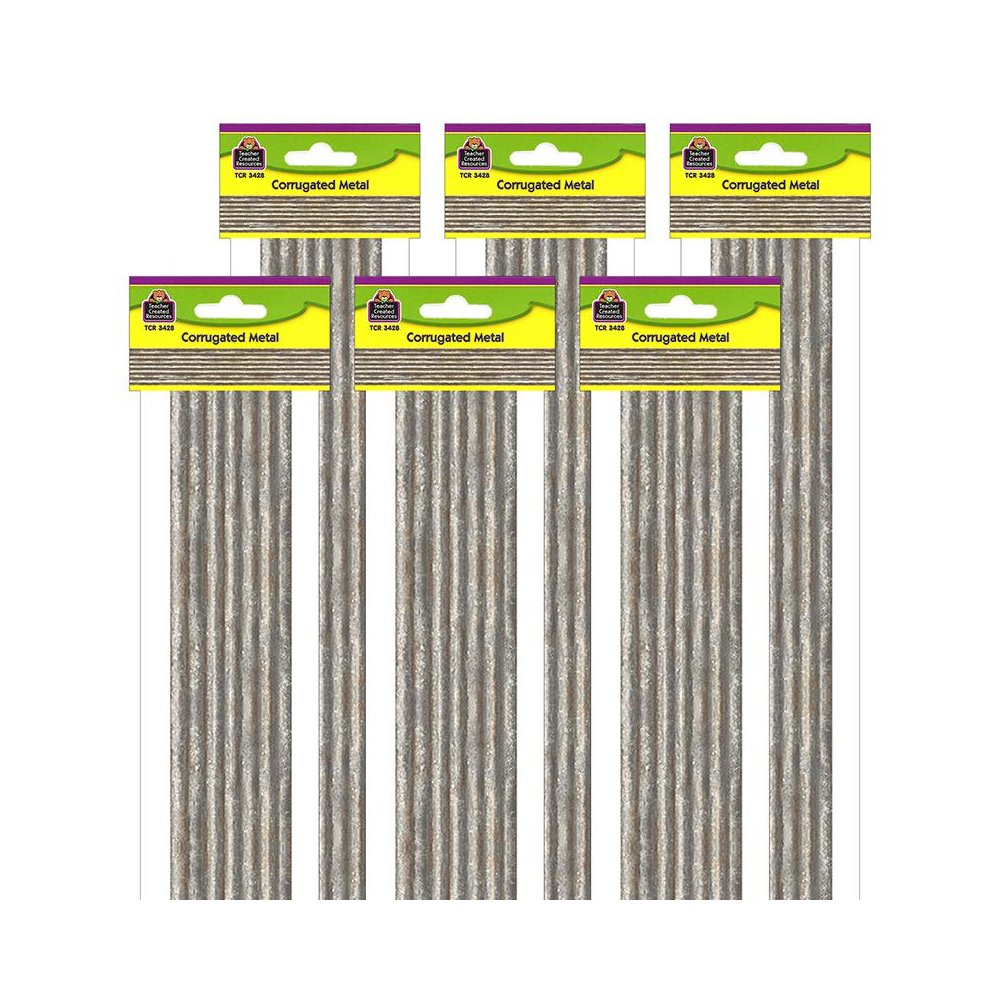 Home Sweet Classroom Corrugated Metal Border Trim, 35 Feet Per Pack, 6 Packs - Teacher Created Resources