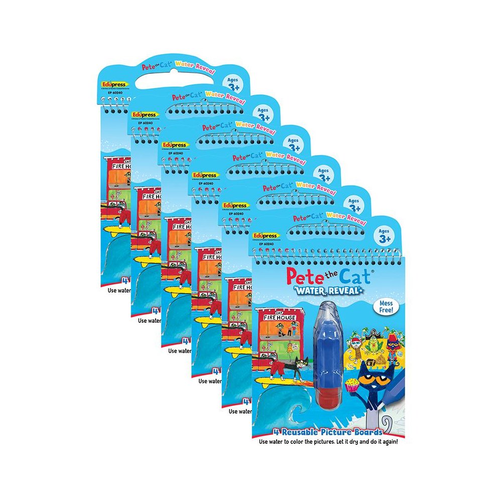 Pete The Cat Water Reveal, 6 Sets - Teacher Created Resources