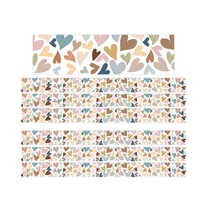 Everyone is Welcome Hearts Straight Border Trim, 35 Feet Per Pack, 6 Packs - Teacher Created Resources