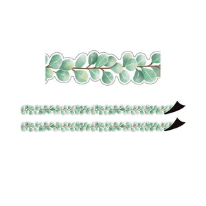 Eucalyptus Die-Cut Magnetic Border, 24 Feet Per Pack, 2 Packs - Teacher Created Resources