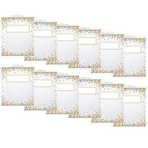Hanging Confetti Pattern Storage/Book Bag, 10.5'' x 12.5'', 6 Per Pack, 2 Packs - ASHLEY PRODUCTIONS