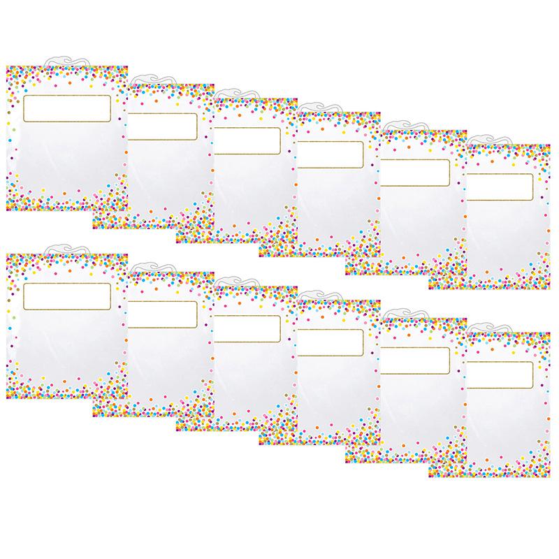 Hanging Confetti Pattern Storage/Book Bag, 10.5'' x 12.5'', 6 Per Pack, 2 Packs - ASHLEY PRODUCTIONS