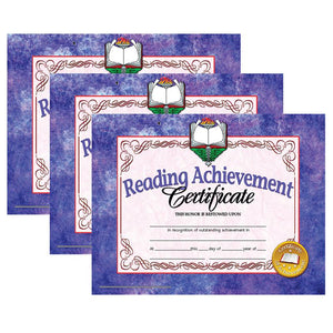 Reading Achievement Certificate, 30 Per Pack, 3 Packs - Hayes Publishing
