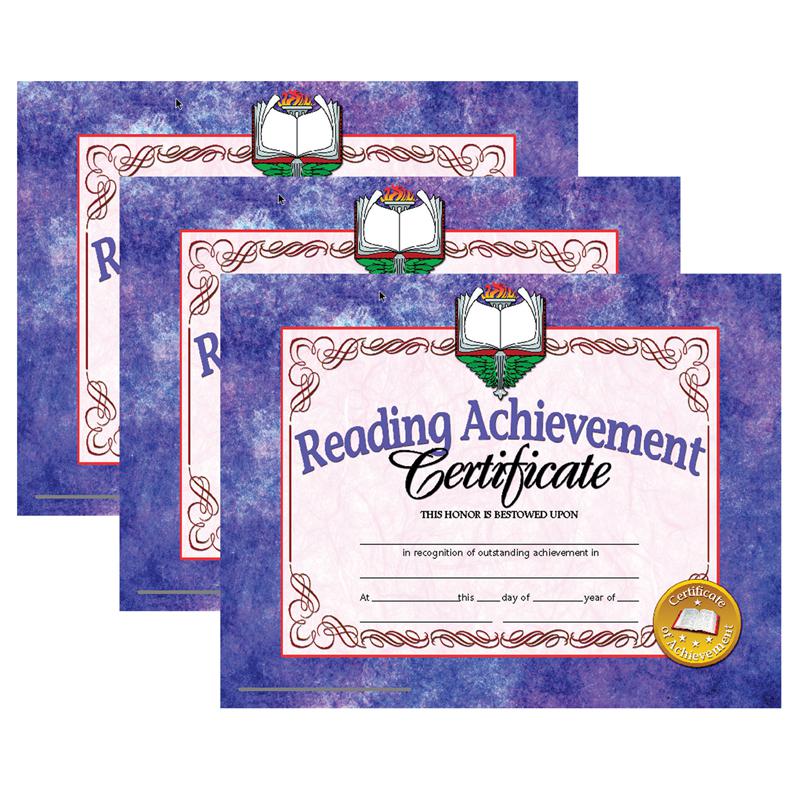 Reading Achievement Certificate, 30 Per Pack, 3 Packs - Hayes Publishing