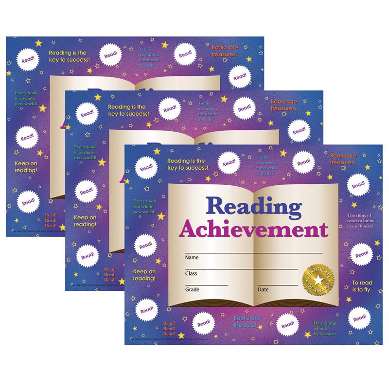 Achievement Certificates and Reward Seals, 30 Certificates Per Pack, 3 Packs - Hayes Publishing