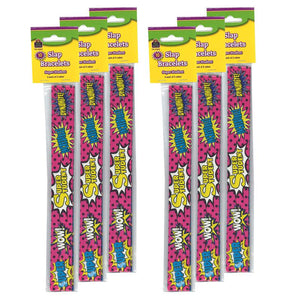 Superhero Super Student Slap Bracelets, 10 Per Pack, 6 Packs - Teacher Created Resources