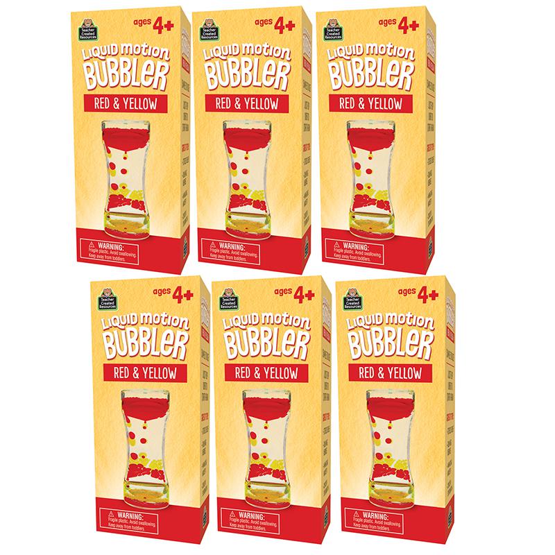 Liquid Motion Bubbler, Red & Yellow, Pack of 6 - Teacher Created Resources