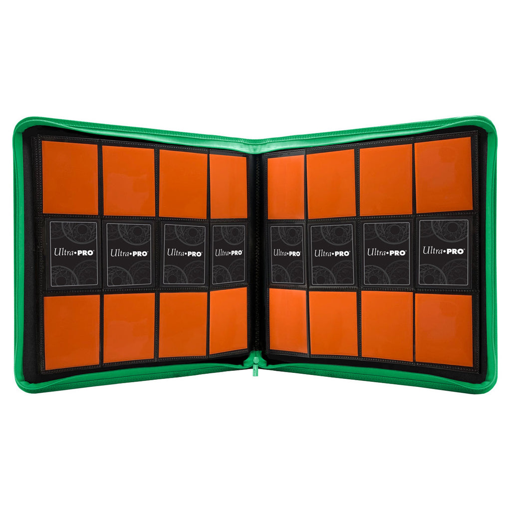 Ultra Pro 12 Pocket Pro Binder Zippered Green - Ultra Pro
