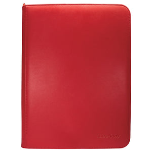 Vivid 9 Pocket Zippered PRO-Binder Red - Ultra Pro