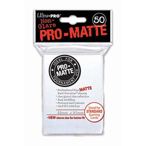 Deck Protectors - Pro-Matte - White (One Pack of 50) - Ultra Pro