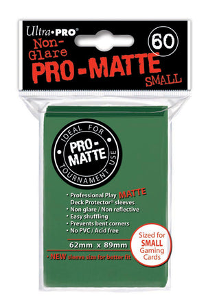 Deck Protectors - Pro Matte - Small Size - Green (One Pack of 60) - Ultra Pro