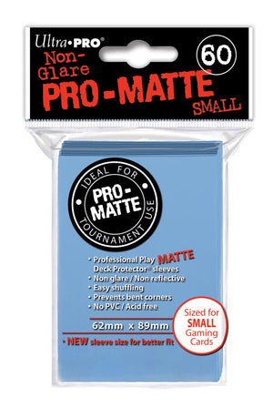 Deck Protectors - Pro Matte - Small Size - Light Blue (One Pack of 60) - Ultra Pro