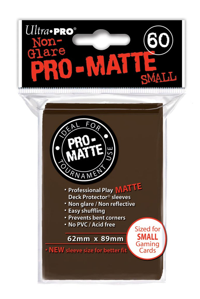 Deck Protectors - Pro Matte - Small Size - Brown (One Pack of 60) - Ultra Pro