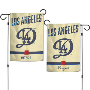 Los Angeles Dodgers Flag 12x18 Garden Style 2 Sided City Connect - Special Order - WinCraft
