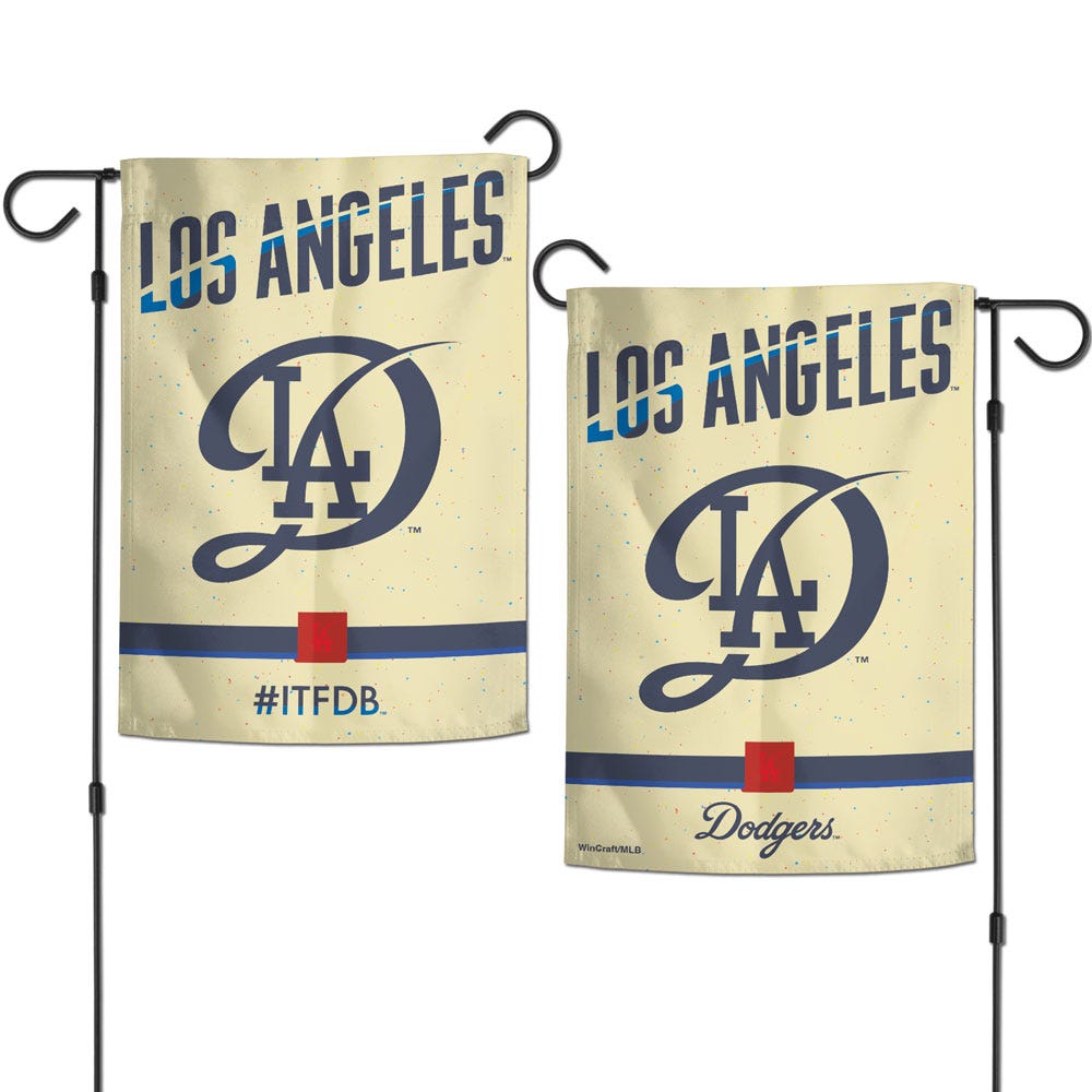 Los Angeles Dodgers Flag 12x18 Garden Style 2 Sided City Connect - Special Order - WinCraft
