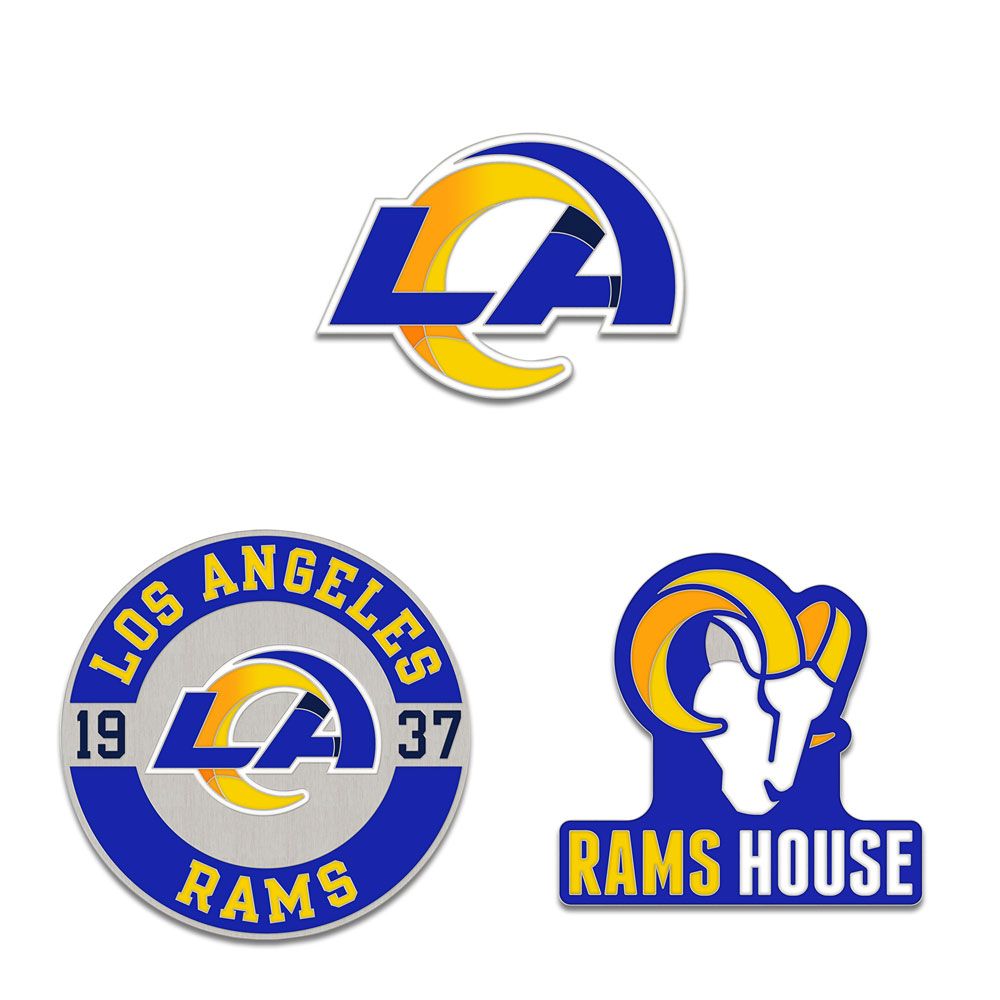 Los Angeles Rams Enamel Pin Set 3 Piece - WinCraft