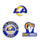 Los Angeles Rams Enamel Pin Set 3 Piece - WinCraft