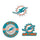 Miami Dolphins Enamel Pin Set 3 Piece - WinCraft