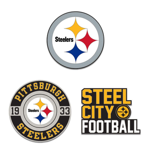 Pittsburgh Steelers Enamel Pin Set 3 Piece - WinCraft