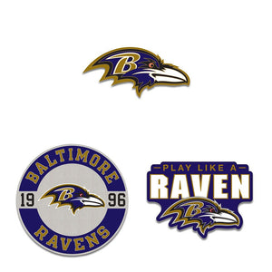 Baltimore Ravens Enamel Pin Set 3 Piece - WinCraft