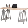 Adjustable Height Writing Desk with Sturdy Metal Base - OS Home and Office Furniture