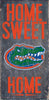 Florida Gators Wood Sign - Home Sweet Home 6''x12'' - Fan Creations