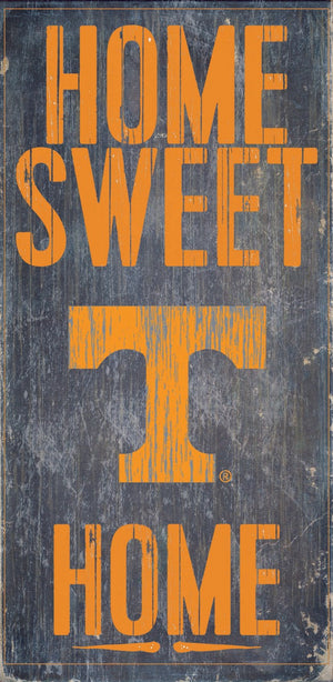 Tennessee Volunteers Wood Sign - Home Sweet Home 6''x12'' - Fan Creations