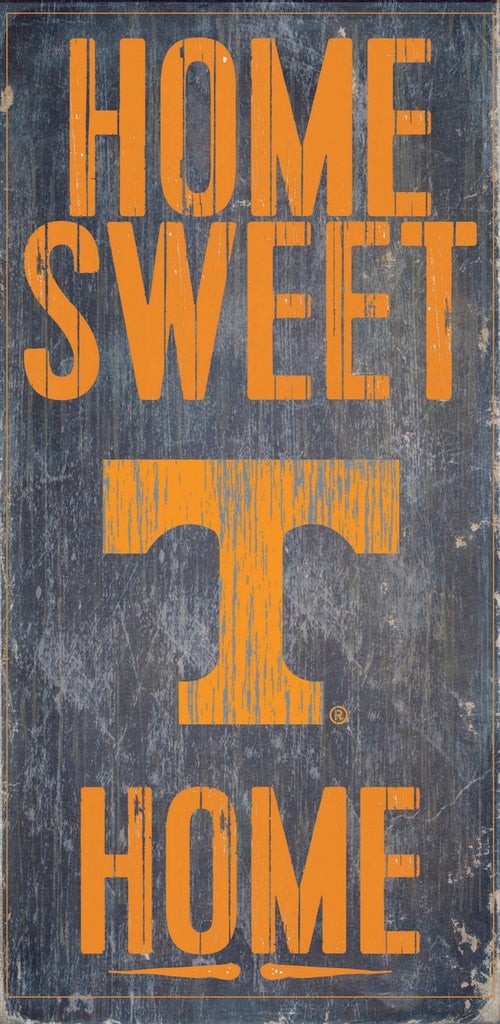 Tennessee Volunteers Wood Sign - Home Sweet Home 6''x12'' - Fan Creations