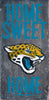 Jacksonville Jaguars Wood Sign - Home Sweet Home 6''x12'' - Fan Creations
