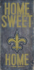 New Orleans Saints Wood Sign - Home Sweet Home 6''x12'' - Fan Creations