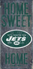New York Jets Wood Sign - Home Sweet Home 6''x12'' - Fan Creations