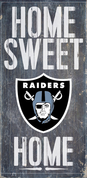 Las Vegas Raiders Wood Sign - Home Sweet Home 6''x12'' - Fan Creations