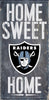 Las Vegas Raiders Wood Sign - Home Sweet Home 6''x12'' - Fan Creations