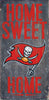 Tampa Bay Buccaneers Wood Sign - Home Sweet Home 6''x12'' - Fan Creations
