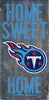 Tennessee Titans Wood Sign - Home Sweet Home 6''x12'' - Fan Creations