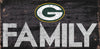 Green Bay Packers Sign Wood 12x6 Family Design - Fan Creations