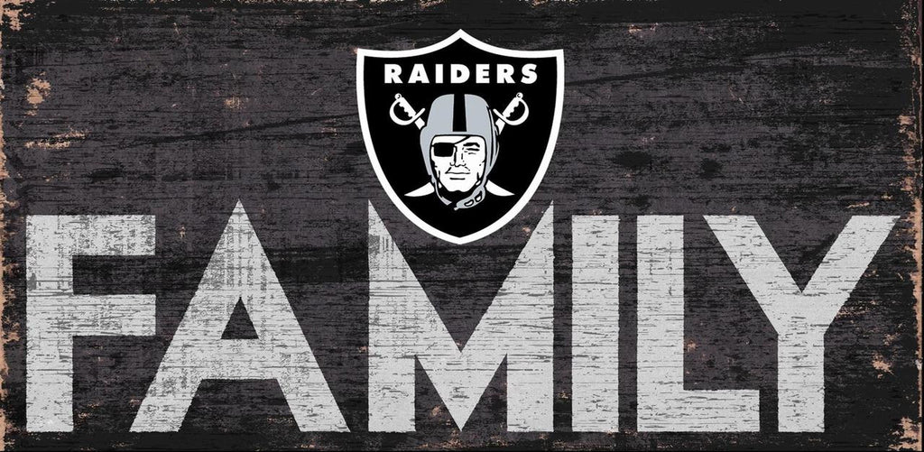 Las Vegas Raiders Sign Wood 12x6 Family Design - Fan Creations
