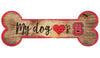 North Carolina State Wolfpack Sign Wood 6x12 Dog Bone Shape - Fan Creations