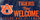 Auburn Tigers Sign Wood 12x6 Fans Welcome Design - Fan Creations