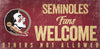 Florida State Seminoles Wood Sign Fans Welcome 12x6 - Fan Creations
