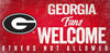 Georgia Bulldogs Wood Sign Fans Welcome 12x6 - Fan Creations