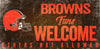 Cleveland Browns Wood Sign Fans Welcome 12x6 - Fan Creations