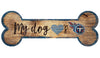 Tennessee Titans Sign Wood 6x12 Dog Bone Shape - Fan Creations