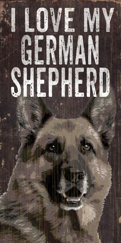 Pet Sign Wood I Love My German Shepard 5''x10'' - Special Order - Fan Creations