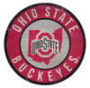 Ohio State Buckeyes Sign Wood 12 Inch Round State Design - Fan Creations