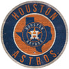 Houston Astros Sign Wood 12 Inch Round State Design - Fan Creations