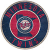 Minnesota Twins  Sign Wood 12 Inch Round State Design - Fan Creations