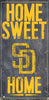 San Diego Padres Sign Wood 6x12 Home Sweet Home Design - Fan Creations