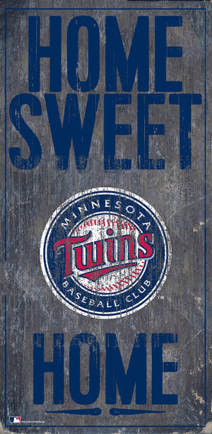 Minnesota Twins Sign Wood 6x12 Home Sweet Home Design - Fan Creations
